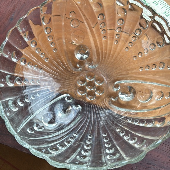 Vintage 8.5x3 " anchor hocking clear glass purple - Picture 2 of 8